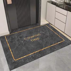 Paillasson en cuir givré antidérapant résistant à l'usure, rectangulaire, pour usage domestique, couleur unie, facile à nettoyer, tapis d'entrée - Product Image 3