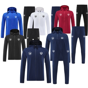Giacca da <span class=keywords><strong>Calcio</strong></span> Antivento Traspirante ad Asciugatura Rapida con Zip Integrale e Cappuccio, <span class=keywords><strong>Abbigliamento</strong></span> <span class=keywords><strong>Sportivo</strong></span> per Uomo - Product Image 2