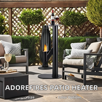 NB Favour Chauffage d'Extérieur à Granulés de Bois, Poêle Fusée en Acier Laminé à Froid pour Terrasse, Utilisation Intérieure/Extérieure