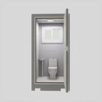 Cabine de toilettes mobile moderne en panneaux sandwich, petite, portable, pour extérieur, camping, compost, cuisine, chambre