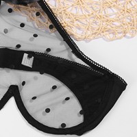 Pakaian dalam seksi dua potong Set mulus seksi Lingerie jaring wanita Valentine Set pakaian dalam