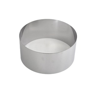 ชุดวงแหวนมูสสแตนเลส 430 ระดับมืออาชีพ 4 ชิ้น สำหรับทำขนมเค้ก DIY ที่บ้าน ครัว และร้านเบเกอรี่ - Product Image 1