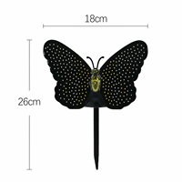 Lampe solaire de jardin extérieure en forme de papillon, à LED à changement de couleur dégradé, décorative pour cour, pelouse, patio, parterre de fleurs