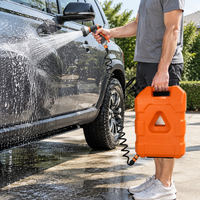 Pulvérisateur portable à pompe manuelle pour réservoir d'eau sous pression, avec tuyau et buse, idéal pour le camping, le lavage de voiture et les voyages