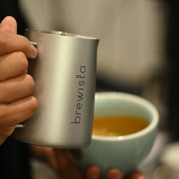 Nouvelle carafe à mousse de lait créative en acier inoxydable, idéale pour le moka et l'art latte, pot à café pour barista, pichet à lait