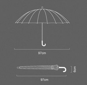 ร่มใสทรงโดมแบบใส่นิ่งได้ พร้อมด้ามจับแบบ J Hook เปิดอัตโนมัติ ของขวัญโปรโมชั่น - Product Image 2