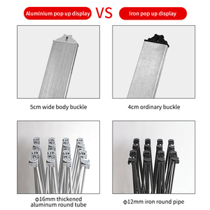 Soporte de telón de fondo plegable portátil Pop up Event Backdrop Stands para equipos de publicidad de exhibición de ferias comerciales - Product Image 5