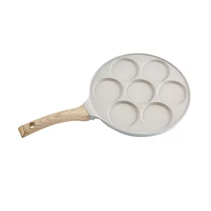 New Aluminum Skillet Breakfast Egg Cooker Frying Pan 26cm Cast Aluminium Mini Flat Pancake Pan