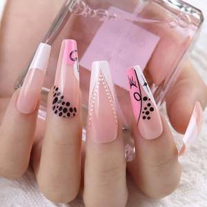 Diseño de <span class=keywords><strong>uñas</strong></span> postizas con diamantes de imitación y caja, venta al por mayor, personalizado, de lujo, 3d, acrílico, ostentoso, <span class=keywords><strong>rosa</strong></span>, alta calidad, <span class=keywords><strong>2022</strong></span> - Product Image 2