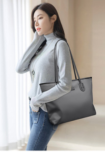 Women's Casual Designer <b>Tote</b> Bag New Trendy Large Capacity Handbag <b>Zip</b> Drawstring Single Handle Nylon Multi-Pocket Portable - Product Image 6