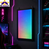 Cadre de boîte à lumière LED RGB personnalisé en usine, présentoir d'art en acrylique pour les marques de vente au détail et de commerce électronique