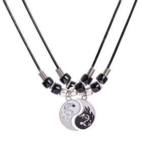 Collier <span class=keywords><strong>de</strong></span> <span class=keywords><strong>couple</strong></span> avec pendentif patchwork totem dragon et chaîne claviculaire Tai Chi national – <span class=keywords><strong>Cadeau</strong></span> idéal <span class=keywords><strong>pour</strong></span> les amoureux - Product Image 6
