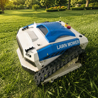 Tondeuse à gazon robotisée télécommandée électrique tout-terrain grande taille pour pentes et forêts 120 mm