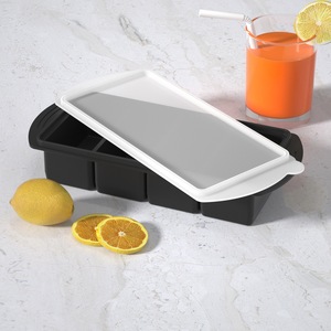 Hot Sale Silicone Rectangle Ice Cube Tray Reusable Freezer Molds for <b>Soup</b> Cubes Conveniently Freeze Broth Leftovers Ice Cream - Product Image 2