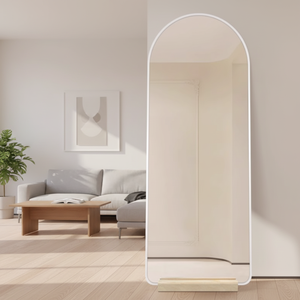 Miroir sur pied européen à cadre en aluminium arqué |   Écran HD anti-explosion |   Taille personnalisée pour salon/salle de bain |   Directement de l'usine - Product Image 2