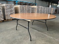 Tables rondes de banquet en MDF d'occasion en gros pour mariages, salon ou salle de réception pour banquets et événements