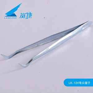 OEM Curved Oral Forceps Disposable Straight Stainless Steel Spear Shaped Medical Tweezer For Dental Use - Product Image 3