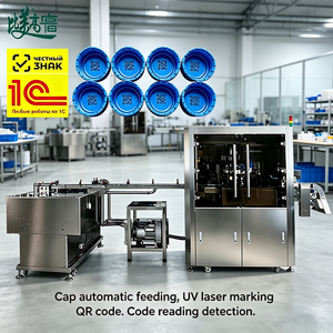 Machine de marquage laser UV pour bouchons de bouteilles avec conformité ASL BELGISI GS1, un article un code, pour ligne de production de remplissage de bouteilles d'eau - Product Image 1