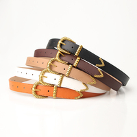 Ceinture pour femmes JULUN, ceinture en PU dorée, fabrication de ceintures multicolores avec boucle dorée torsadée, accessoire élégant pour la taille