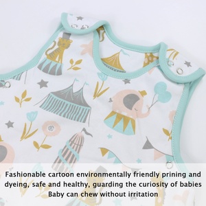 Wholesale <strong>1.5</strong> <strong>Tog</strong> Baby Sleep Sack 100% Cotton Printed Sleeveless Zipper Baby Wearable Blanket Baby <strong>Sleeping</strong> <strong>Bags</strong> for Newborn - Product Image 4