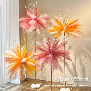 Fleurs artificielles en soie faites à la main, arrangement de mariage, feux d'artifice, plumes de roseau, accessoires photo, décoration de rentrée scolaire - Product Image 1