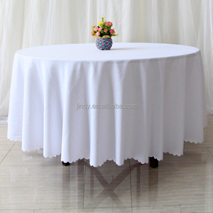 Tovaglia Rotonda Bianca Liscia di Lusso da 132 Pollici per Banchetti Nuziali e Ristoranti, Tovaglia Rotonda in Velluto da 120 Pollici per Eventi - Product Image 5
