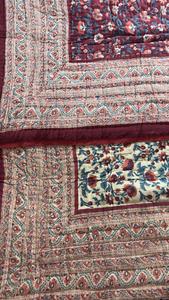 Luxury Design Rajasthani Block Printed Handmade Luxury Comfortable Kantha Quilt Indian Bohemian Bedding Cotton Bedspread <b>Blanket</b> - Product Image 2