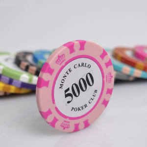 ホットセール中！14gクレイ素材カジノテキサスホールデムポーカーチップセット クラウンモンテカルロポーカーチップ 卸売 - Product Image 2