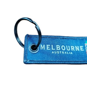 Llavero Promocional de Moda con Logotipo de Marca, Etiqueta Personalizada 'Take Off Before Flight', Etiqueta Bordada para Publicidad - Product Image 4