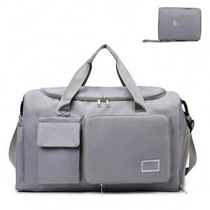 Sac de voyage pliable grande capacité, sac de sport de week-end avec compartiment à chaussures, logo personnalisé - Product Image 6