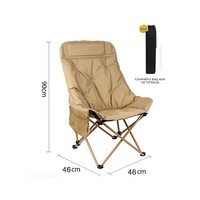 Chaise pliante rembourrée d'extérieur portable réglable à dossier haut, chaise lune en tissu Oxford, large et confortable, inclinable