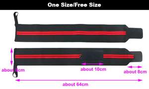 Logo personalizzato Fitness Safety Nylon elastico palestra sport Deadlift supporto per il polso Powerlifting sollevamento pesi fasce da polso - Product Image 2