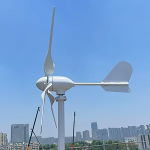 Turbina aerogeneradora horizontal de nueva energía, 500W-2000W, 24v, 48v, salida con controlador de viento mppt para uso doméstico de batería de carga