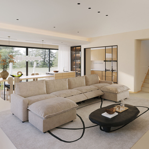 Maßgefertigtes elektrisches Lounge-Sofa für das Wohnzimmer, U-förmiges Kombinationssofa-Set - Product Image 5