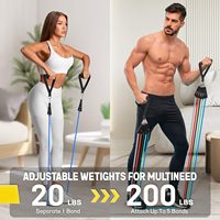 Juego de bandas de resistencia de entrenamiento portátiles de 150 libras, ejercicio de fisioterapia en casa, bandas de Fitness, ancla de puerta, deportes de entrenamiento de goma