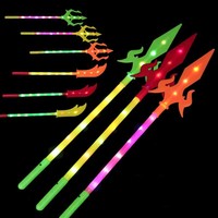 RTS Glowing Trident Sword Flash Guan Gongdao Anak senjata pasar malam mainan anak-anak