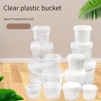 Pot vide de 1L pour crème glacée, bonbons, peinture, outils de peinture, baril de scellage, slime, boue, argile légère, organisateur, seau, emballage