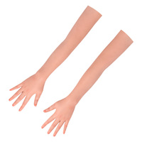 Guantes de Mano Femeninos 100% de Silicona, Mangas con Textura de Piel Altamente Simulada, Prótesis para Cubrir Cicatrices en el Brazo para Travestis y Cosplay