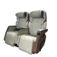 Siège de luxe personnalisable pour fourgonnette VIP, inclinable électriquement, en cuir modifié, avec porte-gobelet, étanche