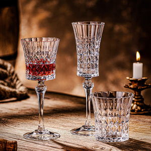 <span class=keywords><strong>Copas</strong></span> de Cristal Talladas de Lujo al por Mayor, Elegantes <span class=keywords><strong>y</strong></span> Vintage, con Corte de Diamante, para Whisky, Vino, Bar, Banquete, Juego de Regalo - Product Image 3