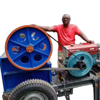 Concasseur à mâchoires mobile diesel pour pierre, roche, rivière, galets, déchets de construction, petit concasseur PE150*250, machine de concassage de pierre
