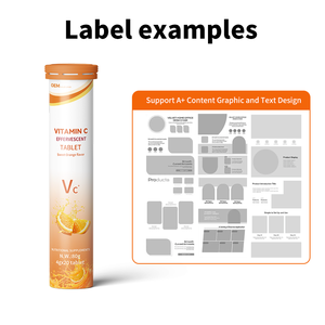 Wholesale OEM Low MOQ Vitamin C Effervescent <b>Tablets</b> Skin Whitening For Amazon FBA Sellers Compliance COA Third Party Test - Product Image 3