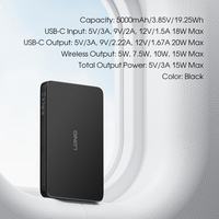 LDNIO PQ28 Power Bank Nirkabel Magnetik Berkualitas Tinggi 5000Mah 2 in 1 Pengisi Daya Cepat