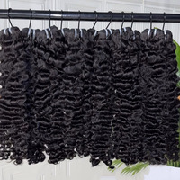 Mèches de cheveux humains bruts indiens bouclés, cuticules alignées, super double drawn, sans nœuds, sans perte, mèches ondulées vietnamiennes et cambodgiennes