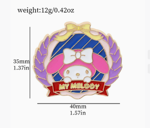 เข็มกลัดเคลือบรูปสัตว์ขนาดใหญ่พร้อมห่วงโซ่หมุดโลหะลายการ์ตูนเคลือบรูปเด็กสาวของขวัญมิตรภาพของขวัญ - Product Image 5