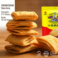 Chips de blé frites saveur barbecue chinois, marque privée OEM, collations de céréales séchées semi-molles et salées