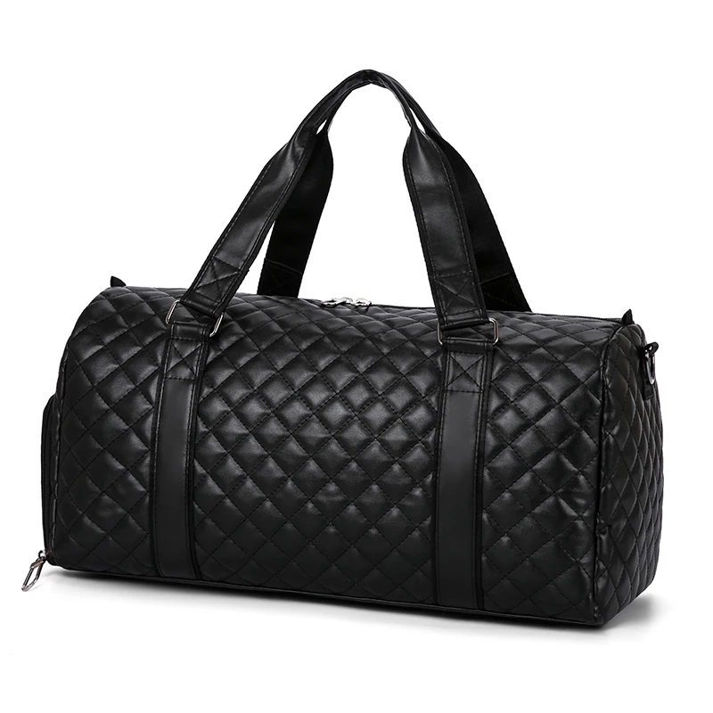 Plaid PU Leather Men s Travel