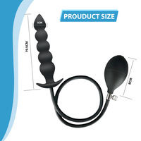 Plug anal gonflable extra large à cinq billes, jouet sexuel anal unisexe fait maison pour adultes, pour couple