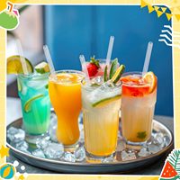 Pailles en plastique transparentes en forme d'étoile de 8 mm, réutilisables, 230 mm, pailles à boire en PP de qualité alimentaire pour jus et cocktails
