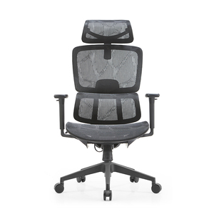 Chaise de bureau ergonomique à appui-tête réglable avec dossier haut en tissu maillé fabriqué en Chine - Product Image 2